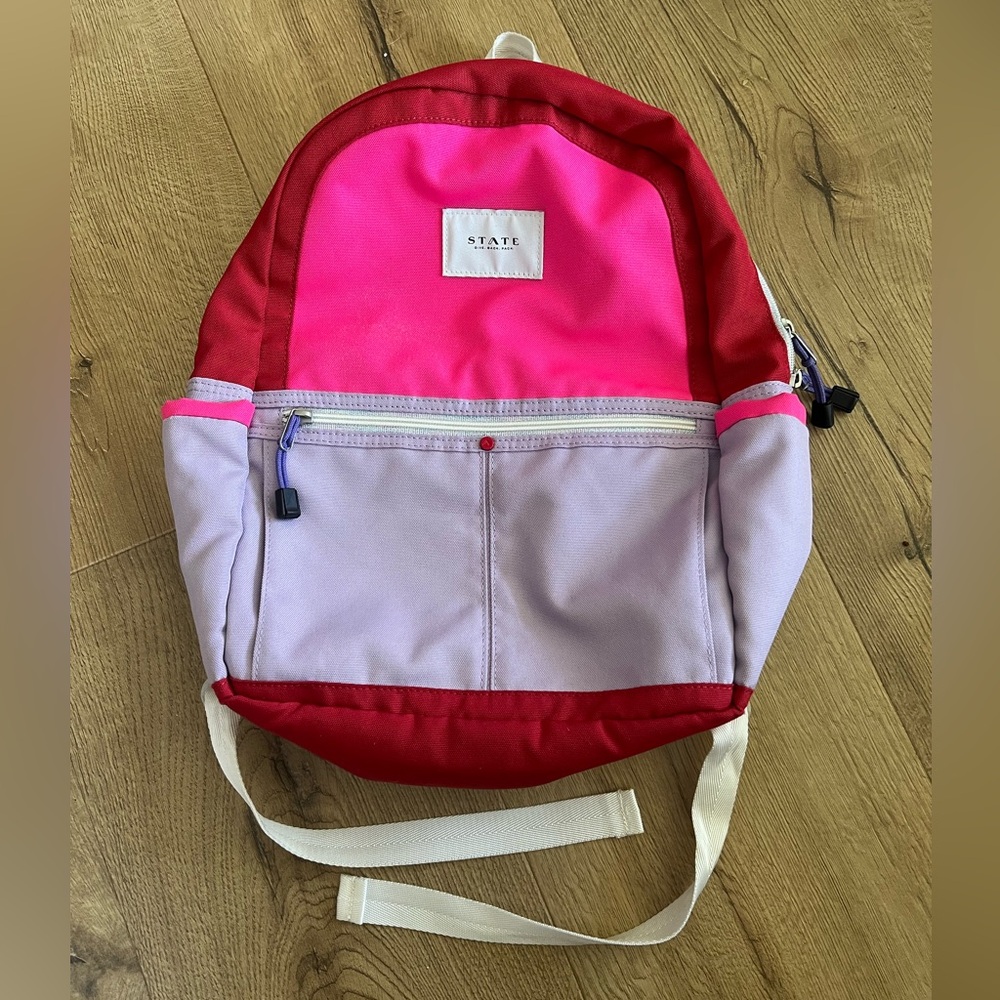 State Kane backpack red pink purple